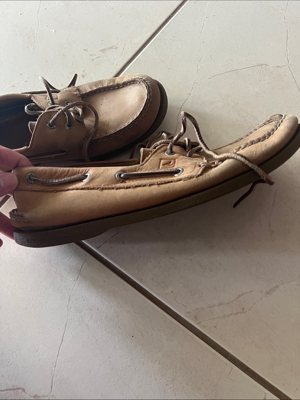 Sperry Men's Light Brown Leather Boat Shoes